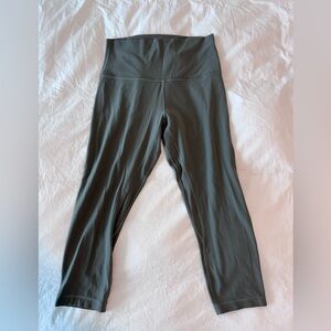 Lululemon grey sage align crops 21” leggings size 8